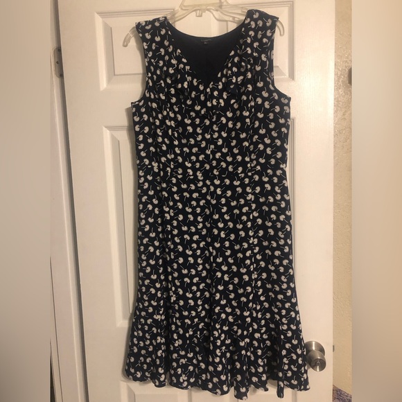 Talbots Ladies Navy fully lined Dress in 14P - Picture 1 of 8